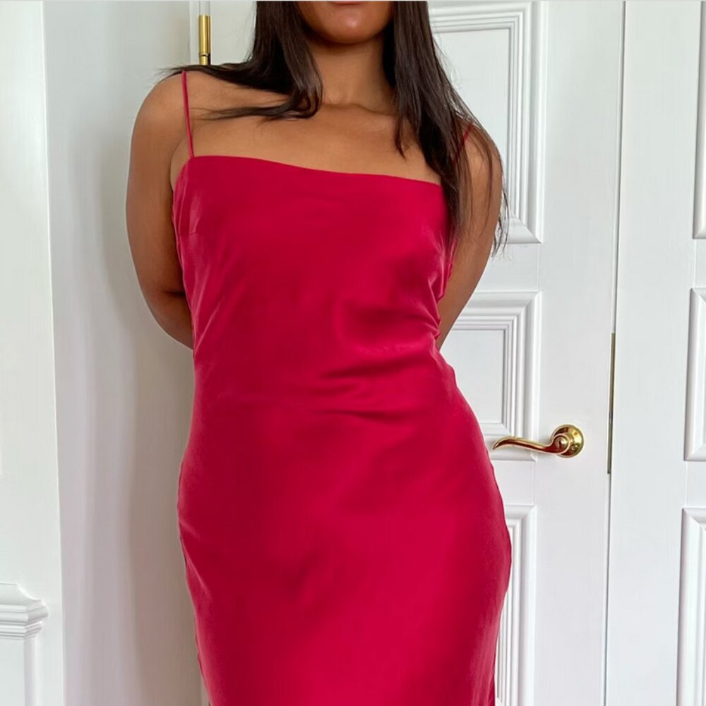 NWT Djerf Avenue Dream Dress Midi Sunrise XS